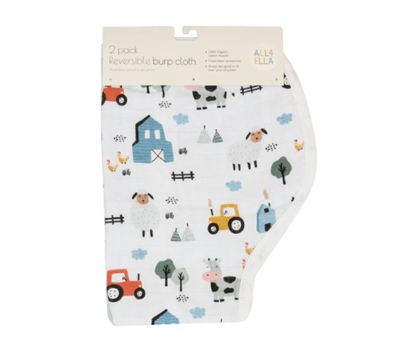 All4Ella Burp Cloth - 2pk Barnyard