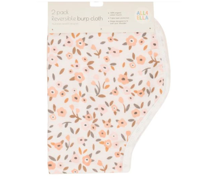 All4Ella Burp Cloth - 2pk Floral Bouquet