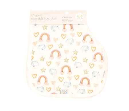 All4Ella Burp Cloth - Rainbow Dreams