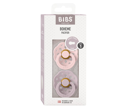 BIBS Boheme Pacifier 2pk Blossom-Dusky Lilac