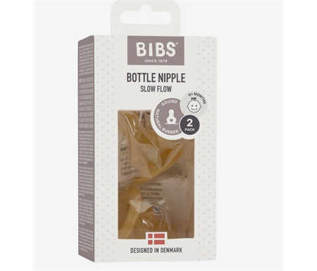 BIBS Glass Bottle Replacement Nipples 2pk - SLOW