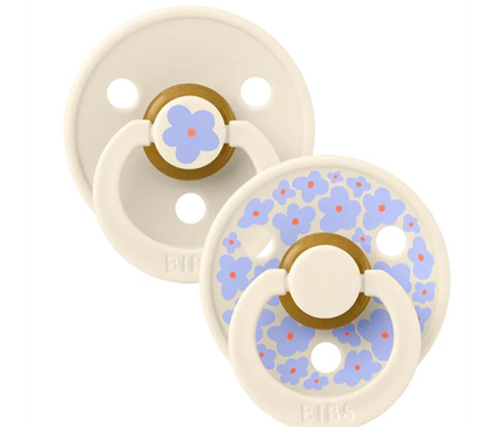 BIBS Studio Colour Pacifier 2pk - Jasmine Ivory Mix