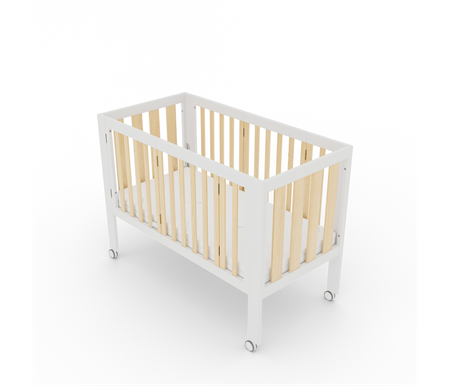 Babyrest Dixie Folding Cot - White Natural