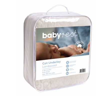 Babyrest Lambswool Fitted Cot Underlay