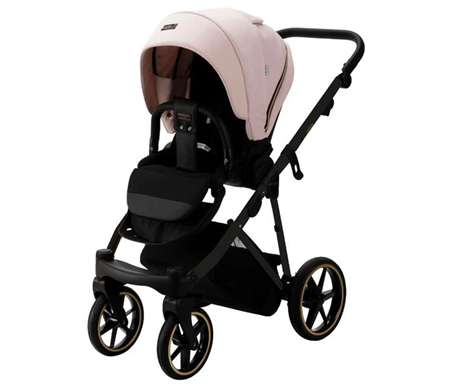 Bambini Prams Geneva Amelia - Pink on Black Frame 