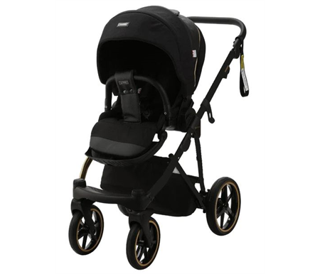 Bambini Prams Geneva Lorenzo - Black on Black Frame Plus Bonus Free Bassinet Stand ( Value $249.00) Offer Ends 30 th September