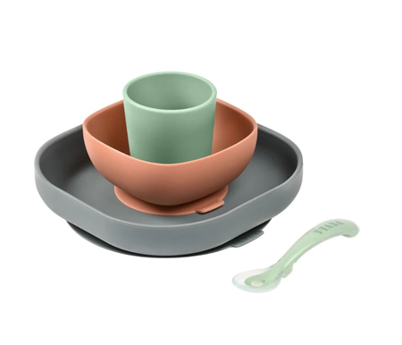 Beaba Silicone Suction Meal Set - Mineral