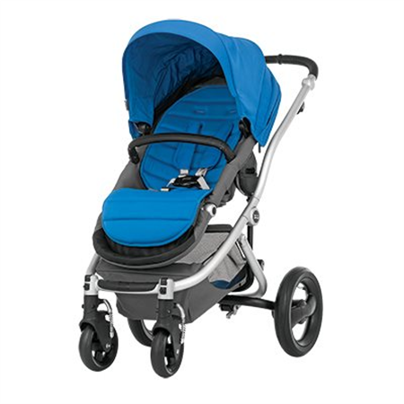 Britax Affinity Complete Stroller Blue Sky on Silver Frame