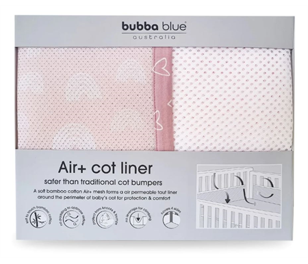 Bubba Blue Nordic Cot Liner - Dusty Berry/Rose