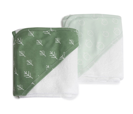 Bubba Blue Nordic Hooded Towel 2pk Avacado/Forest