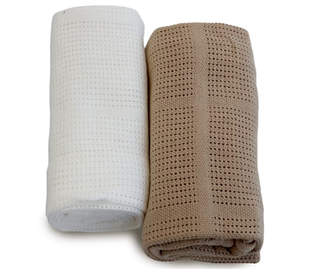 Bubba Blue Organic Chestnut 2 PK Cellular Blankets