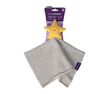 ClevaMama Shooting Star Comforter Organic Cotton Knit - Grey
