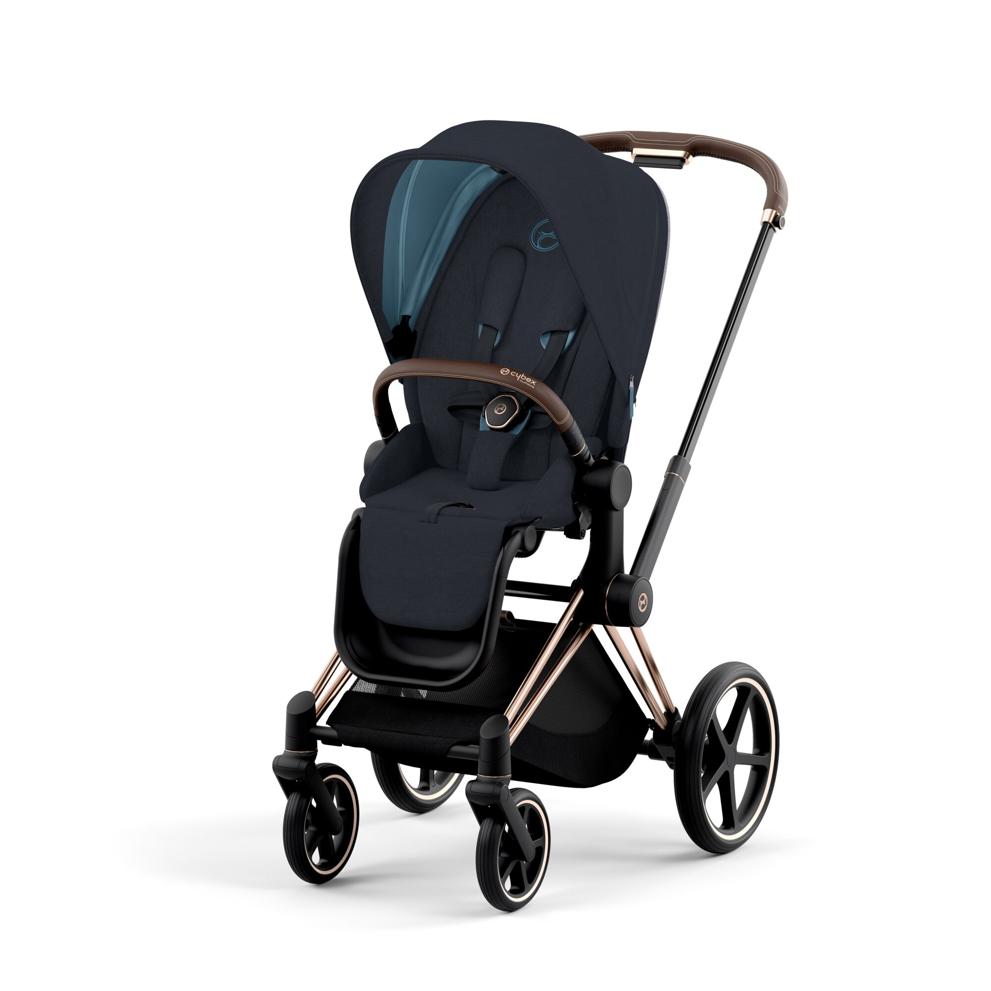 Cybex Priam 2022 Rose Gold Midnight Blue Plus Complete