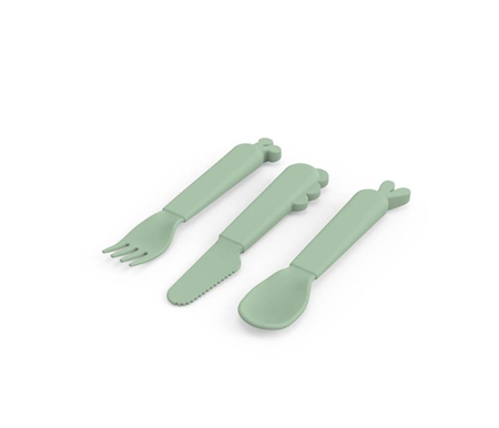 Done By Deer Kiddish Cutlery Set Deer Friends - Green