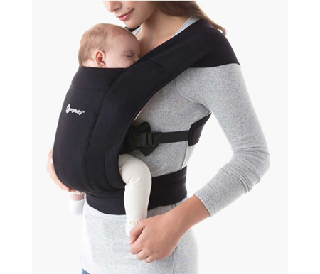 ERGObaby Embrace Newborn Baby Carrier - Pure Black