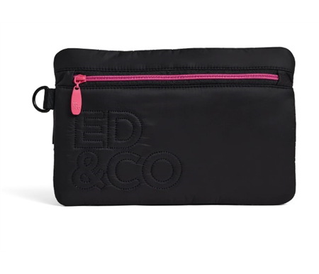 Edwards and Co Classy Clutch - Black Pink Taffeta