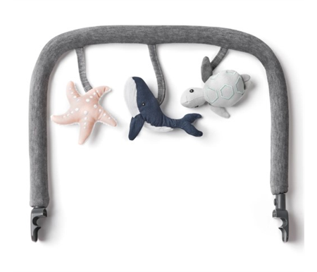 Ergobaby Evolve 3 in1 Bouncer Toy Bar - Ocean Wonders Charcoal Grey