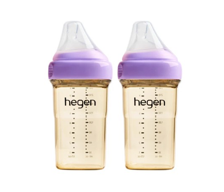 Hegen PCTO 240ml/8oz Feeding Bottle PPSU (2 Pack) Purple