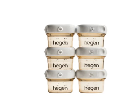 Hegen PCTO 60ml/2oz Breast Milk Storage PPSU (6 Pack) White