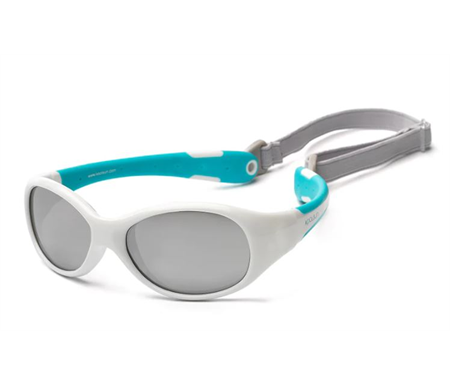 Koolsun Flex Baby Sunglasses - White Aqua