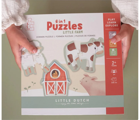 Little Dutch 6 In 1 Puzzle - Little Farm