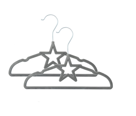 Living Textiles 6Pk Baby Coat Hangers - Grey Star