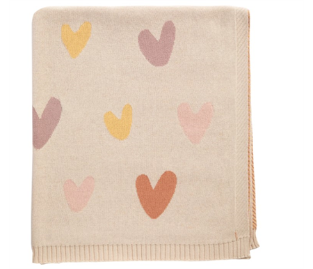 Living Textiles Jacquard Blanket - Bohemian Bliss/ Hearts