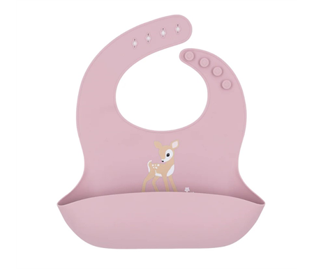 Living Textiles Playground Silicone Bib - Fawn/Lilac