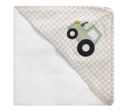 Living Textiles Tractor Ride  Hooded Towel