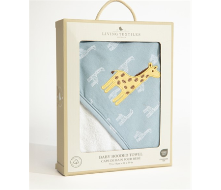 Living Textiles Wild Safari / Giraffe  Hooded Towel