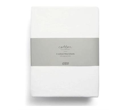 Mamas & Papas Cot Fitted Sheets 2pack - White