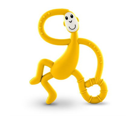 Matchstick Dancing Monkey Teether Toy and Gel Applicator Yellow