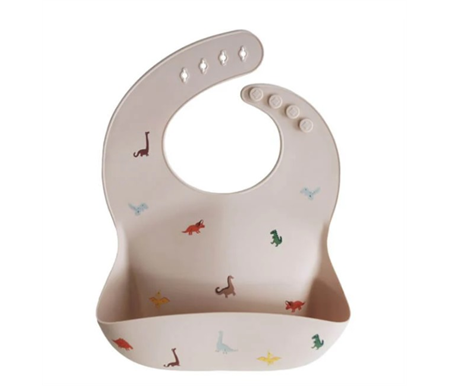 Mushie - Silicone Bib - Dinosaurs