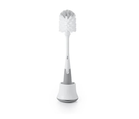 OXO TOT BOTTLE BRUSH WITH DETAIL CLEANER & STAND - GRAY