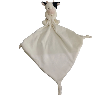 Petite Vous Wilbur the Cow Petite Toy & Baby Comfort Blanket