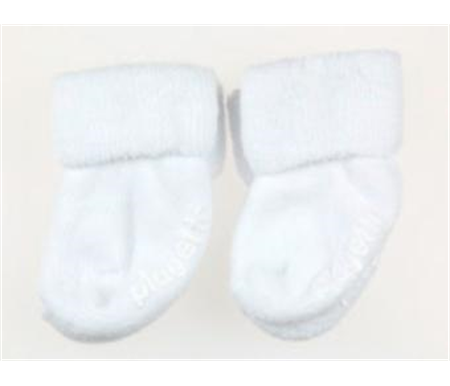 Playette 2 Pack Bootie Socks 0-3 months White