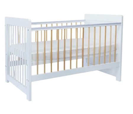 Sweet Pea Ella Cot White/Natural