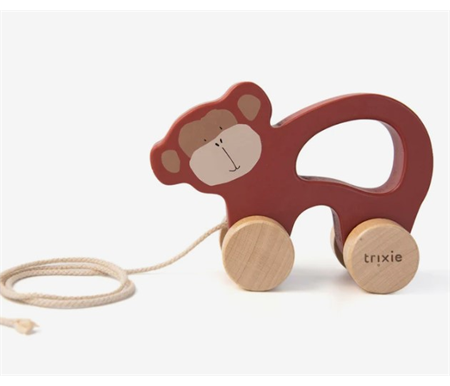 Trixie Wooden Pull Along Toy - Mr Monkey