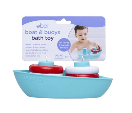 Ubbi Boat & Buoys Bath Toy